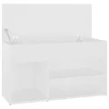 Banc à chaussures Blanc 80x30x45 cm Aggloméré