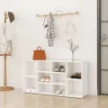 Banc à chaussures Blanc 103x30x54,5 cm Aggloméré