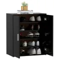 Armoire à chaussures Noir 60x35x70 cm Aggloméré