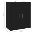 Armoire à chaussures Noir 60x35x70 cm Aggloméré