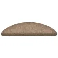 Tapis d'escalier autocollants 15 pcs Crème 56x17x3cm Aiguilleté