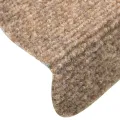 Tapis d'escalier autocollants 15 pcs Crème 56x17x3cm Aiguilleté