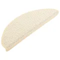 Tapis d'escalier autocollants 15 pcs 65x21x4 cm Crème
