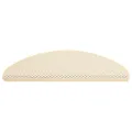 Tapis d'escalier autocollants 15 pcs 65x21x4 cm Crème