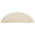Tapis d'escalier autocollants 15 pcs 65x21x4 cm Crème