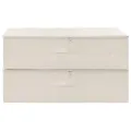 Boîtes de rangement 2 pcs Tissu 70x40x18 cm Crème