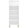 Armoire à chaussures Blanc brillant 40x36x105cm Bois ingénierie