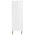 Armoire à chaussures Blanc brillant 40x36x105cm Bois ingénierie