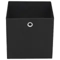 Boîtes de rangement 4 pcs Tissu intissé 28x28x28 cm Noir