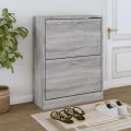 Armoire à chaussures Sonoma gris 63x24x81 cm Bois d'ingénierie