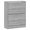 Armoire à chaussures Sonoma gris 63x24x81 cm Bois d'ingénierie