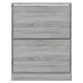 Armoire à chaussures Sonoma gris 63x24x81 cm Bois d'ingénierie