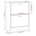 Armoire à chaussures Sonoma gris 63x24x81 cm Bois d'ingénierie