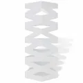 Porte-parapluie carré à rangement Blanc Acier 48,5 cm