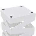 Porte-parapluie carré à rangement Blanc Acier 48,5 cm