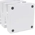 Porte-parapluie carré à rangement Blanc Acier 48,5 cm