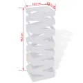 Porte-parapluie carré à rangement Blanc Acier 48,5 cm
