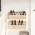 Étagères à chaussures murales 2 pcs 59x9x23 cm Pin massif