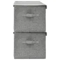 Boîtes de rangement 2 pcs Tissu 50x30x25 cm Gris
