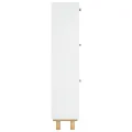 Armoire à chaussures Blanc 52x25x115 cm Bois d'ingénierie/rotin