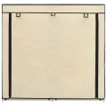 Armoire à chaussures avec housse Crème 115x28x110 cm Tissu