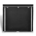 Armoire à chaussures avec housse 115 x 28 x 110cm Tissu Noir