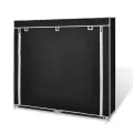Armoire à chaussures avec housse 115 x 28 x 110cm Tissu Noir