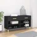 Armoire à chaussures Noir 102x35x55 cm Bois d'ingénierie