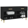Armoire à chaussures Noir 102x35x55 cm Bois d'ingénierie
