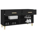 Armoire à chaussures Noir 102x35x55 cm Bois d'ingénierie