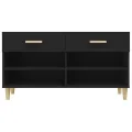 Armoire à chaussures Noir 102x35x55 cm Bois d'ingénierie