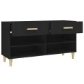 Armoire à chaussures Noir 102x35x55 cm Bois d'ingénierie