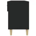 Armoire à chaussures Noir 102x35x55 cm Bois d'ingénierie