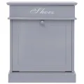 Armoire à chaussures Gris 50 x 28 x 58 cm Bois de Paulownia