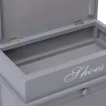 Armoire à chaussures Gris 50 x 28 x 58 cm Bois de Paulownia