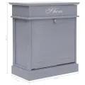Armoire à chaussures Gris 50 x 28 x 58 cm Bois de Paulownia