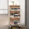 Armoire à chaussures HAMAR Marron miel 59,5x35x117cm Pin massif