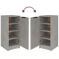 Armoire à chaussures Gris béton 30x35x70 cm Bois d'ingénierie