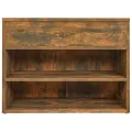 Banc à chaussures Chêne fumé 60x30x45 cm Bois d'ingénierie