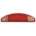 Tapis d'escalier autocollants 15 pcs Rouge 65x21x4 cm
