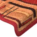 Tapis d'escalier autocollants 15 pcs Rouge 65x21x4 cm