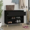 Armoire à chaussures Noir 70x36x60 cm Bois d'ingénierie