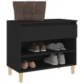 Armoire à chaussures Noir 70x36x60 cm Bois d'ingénierie