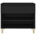 Armoire à chaussures Noir 70x36x60 cm Bois d'ingénierie