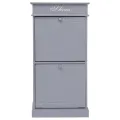 Armoire à chaussures Gris 50 x 28 x 98 cm Bois de Paulownia