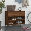 Armoire à chaussures Chêne fumé 70x36x60 cm Bois d'ingénierie