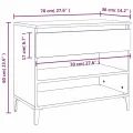 Armoire à chaussures Chêne fumé 70x36x60 cm Bois d'ingénierie