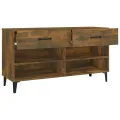 Meuble à chaussures Chêne fumé 102x35x55 cm Bois d'ingénierie