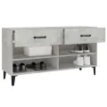 Armoire à chaussures Gris béton 102x35x55 cm Bois d'ingénierie