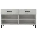 Armoire à chaussures Gris béton 102x35x55 cm Bois d'ingénierie